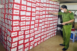 Lào Cai tiêu hủy hơn 65.000 sản phẩm bánh kẹo không rõ nguồn gốc