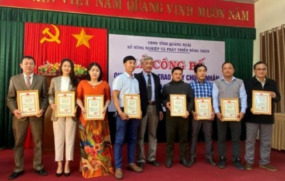 Quảng Ngãi trao chứng nhận OCOP cho 20 sản phẩm nông nghiệp