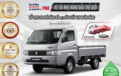 Suzuki Việt Nam hỗ trợ lãi suất ngân hàng cho khách hàng nhân dịp kỷ niệm 60 năm dòng xe Suzuki Carry