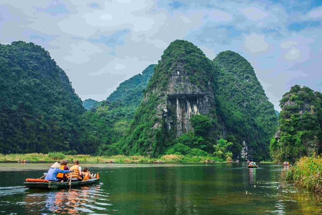 Du lịch sinh thái ở Tràng An (Ninh Bình).