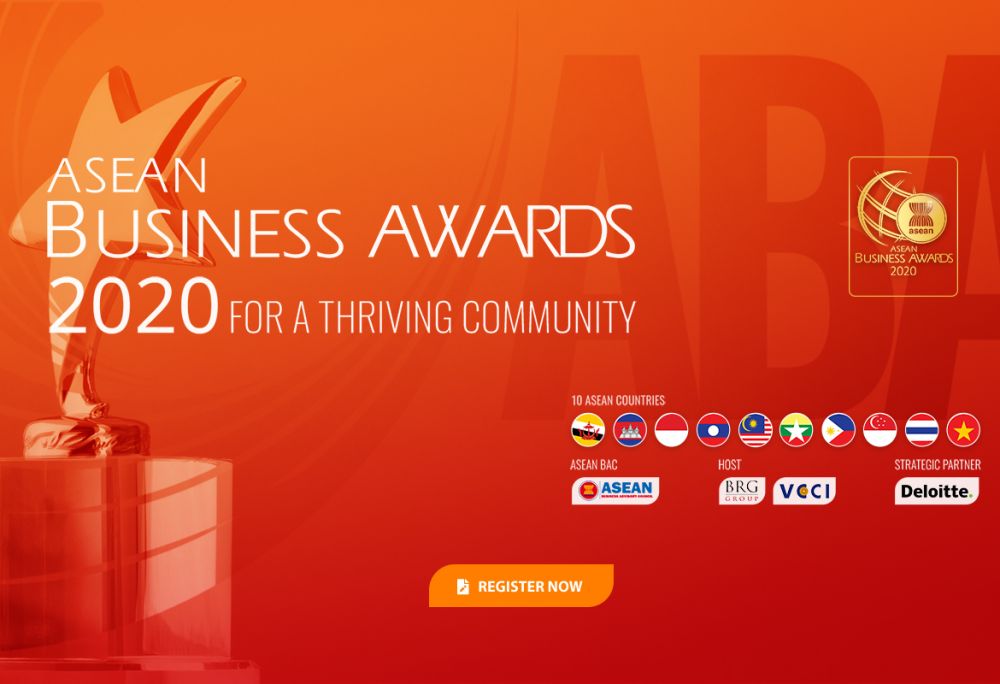 Giao diện đăng ký tham gia Giải thưởng ABA 2020 tại website https://aba2020.vn