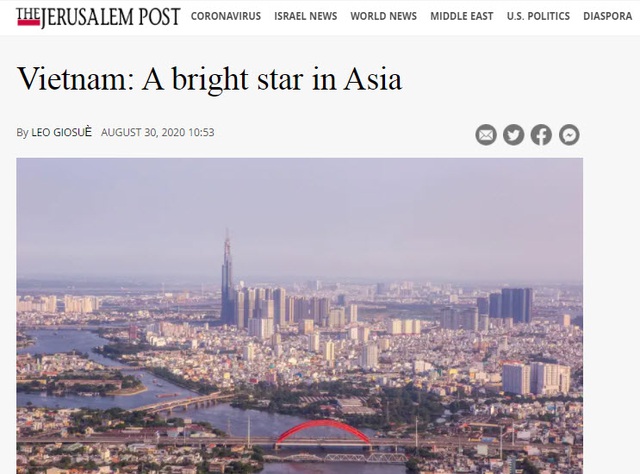 B&agrave;i viết &ldquo;Việt Nam: Ng&ocirc;i sao s&aacute;ng tại ch&acirc;u &Aacute;&rdquo; tr&ecirc;n tờ Jerusalem Post.