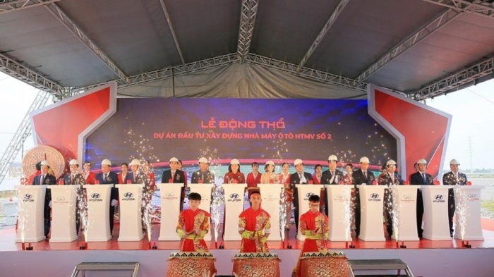 Lễ động thổ nh&agrave; m&aacute;y số 2 của Hyundai Th&agrave;nh C&ocirc;ng tại Ninh B&igrave;nh.