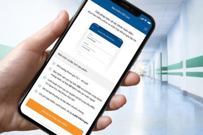 VIB là ngân hàng đầu tiên cung cấp dịch vụ bảo hiểm sức khỏe qua ứng dụng MyVIB chỉ trong 1 phút.