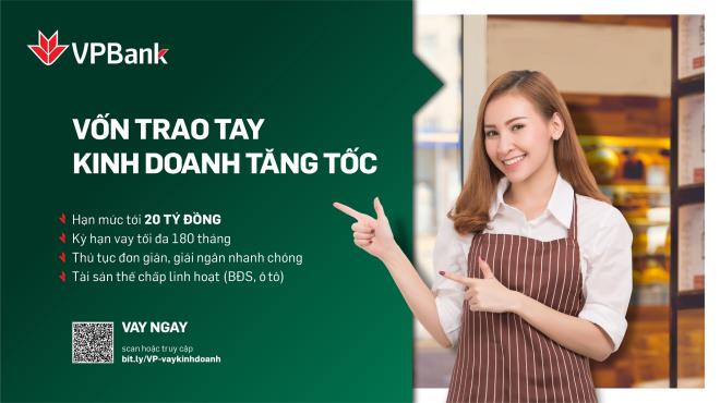 Vay sản xuất kinh doanh với g&oacute;i l&atilde;i suất 5,99% ở VPBank.