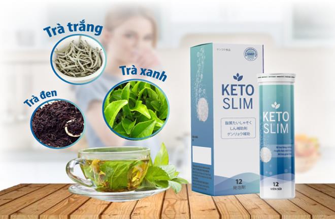 Bộ sản phẩm Keto Slim được bày bán trên website. (Ảnh: BCT)