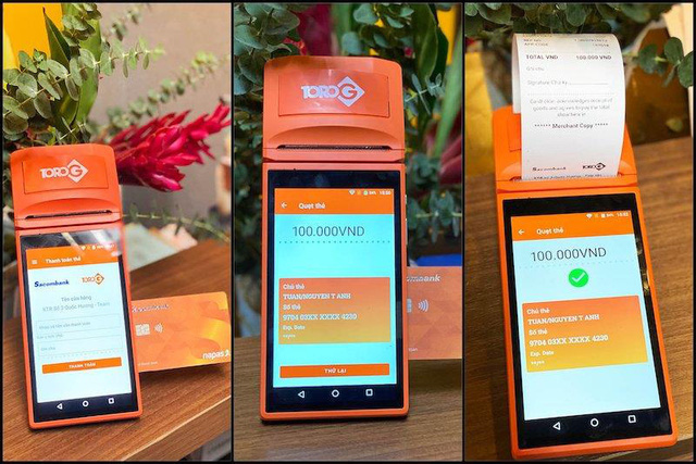 ToroG smart POS tích hợp dịch vụ thanh toán thẻ và in hoá đơn thuận tiện.