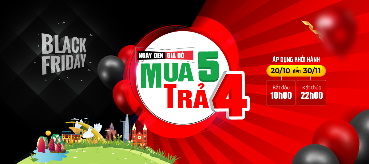 Tận hưởng khuyến m&atilde;i &ldquo;mua 5 trả 4&rdquo; với Viet Fun Travel.
