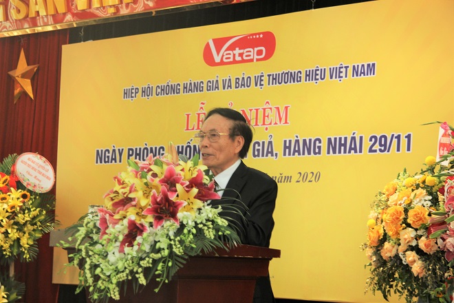 Nguyên Chủ tịch Hiệp hội VATAP, Lê Thế Bảo phát biểu tại buổi lễ kỷ niệm.