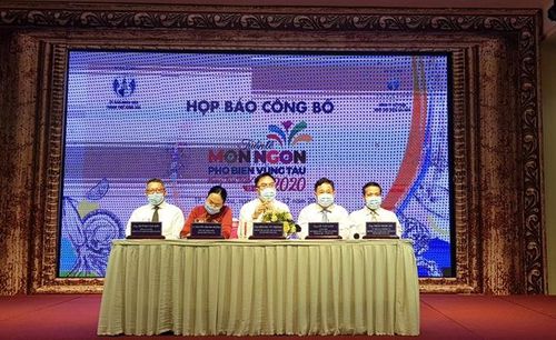 Họp b&aacute;o c&ocirc;ng bố Tuần lễ M&oacute;n ngon phố biển Vũng T&agrave;u.