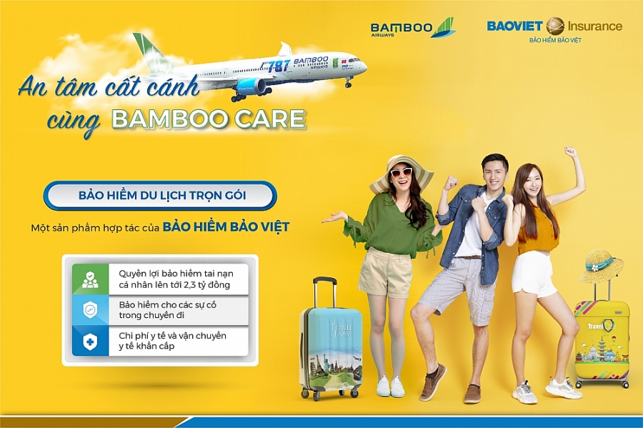 Bảo hiểm du lịch BambooCARE - An tâm từng dặm bay cùng Bảo hiểm Bảo Việt & Bamboo Airways.