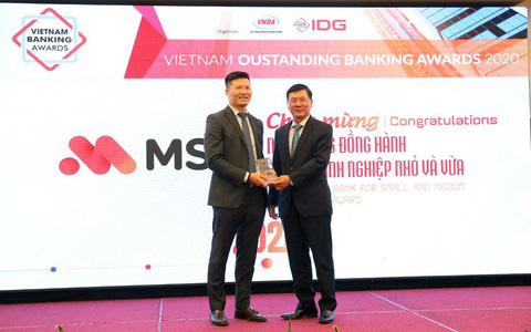 MSB được IDG và VNBA trao giải thưởng Ngân hàng đồng hành cùng Doanh nghiệp hiệu quả năm 2020.