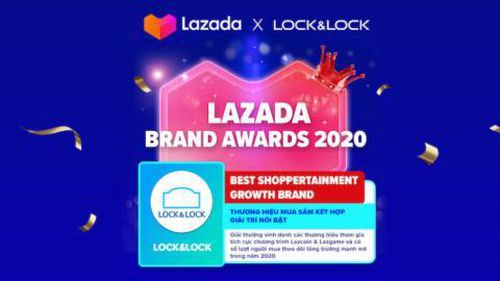 LOCK&LOCK được vinh danh thương hiệu b&aacute;n chạy tr&ecirc;n LAZADA 2020.