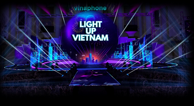 Sân khấu ấn tượng của Light Up Việt Nam by VinaPhone.
