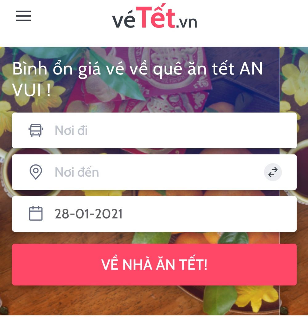 Giao diện vetet.vn