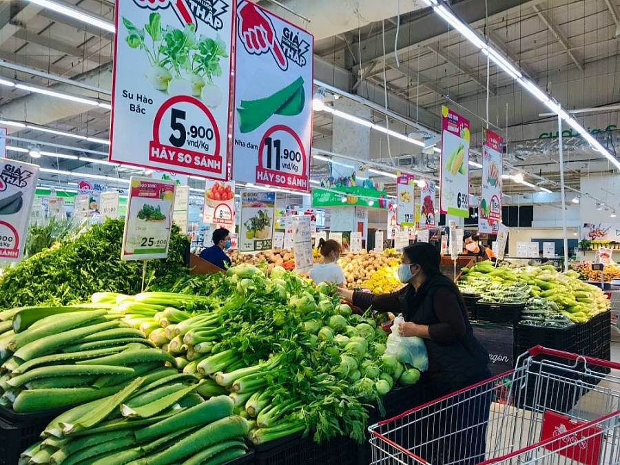 Rau củ đang bày bán tại Hệ thống GO! và Big C.