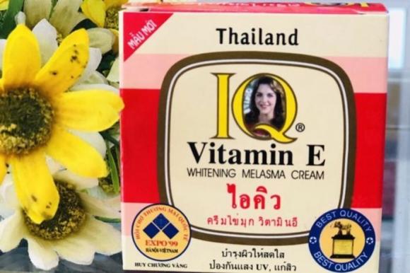 Kem thoa mặt IQ (IQ Vitamin E whitening melasma cream) chứa thủy ngân.