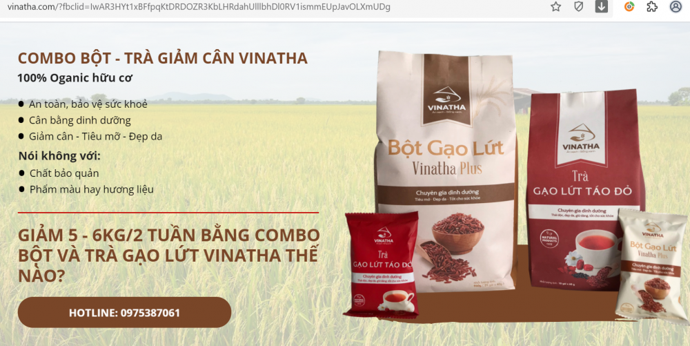 Sản phẩm giảm cân mang thương hiệu Vinatha có dấu hiệu vi phạm luật quảng cáo?