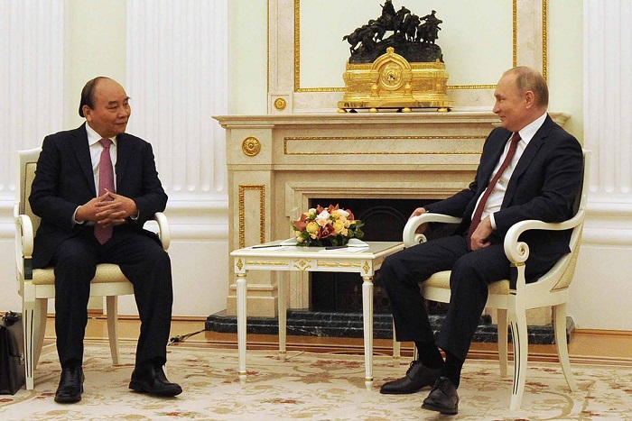 Chủ tịch nước Nguyễn Xuân Phúc hội đàm với Tổng thống Liên bang Nga Vladimir PutinẢnh: TTXVN