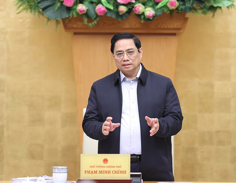 Thủ tướng Phạm Minh Chính chủ trì phiên họp Chính phủ thường kỳ vào ngày 2-12 Ảnh: NHẬT BẮC