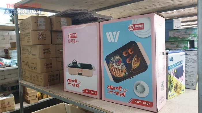 Hàng hóa không có nhãn phụ tiếng Việt  được bày bán tại Tổng kho Thanh Hoa có địa chỉ khu C38-41 khu đô thị Geleximco – Lê Trọng
