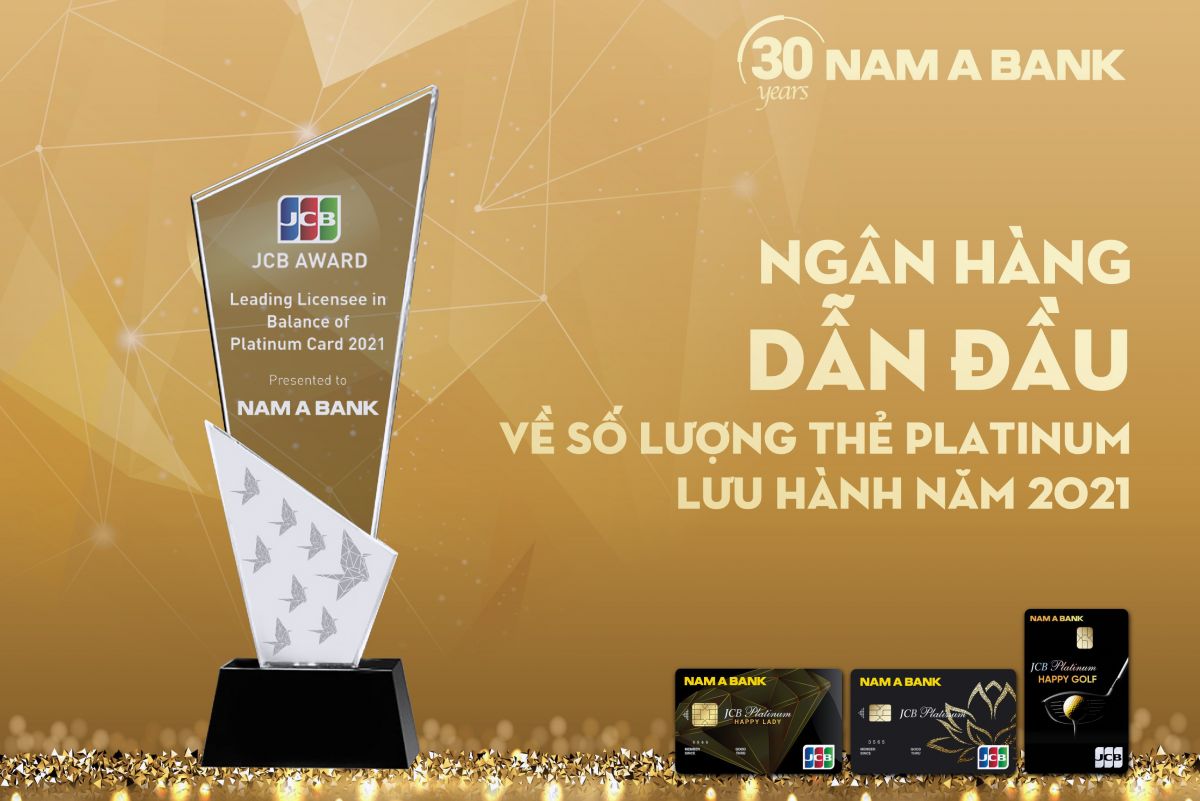 Nam A Bank nhận giải thưởng từ Tổ chức Thẻ quốc tế JCB.