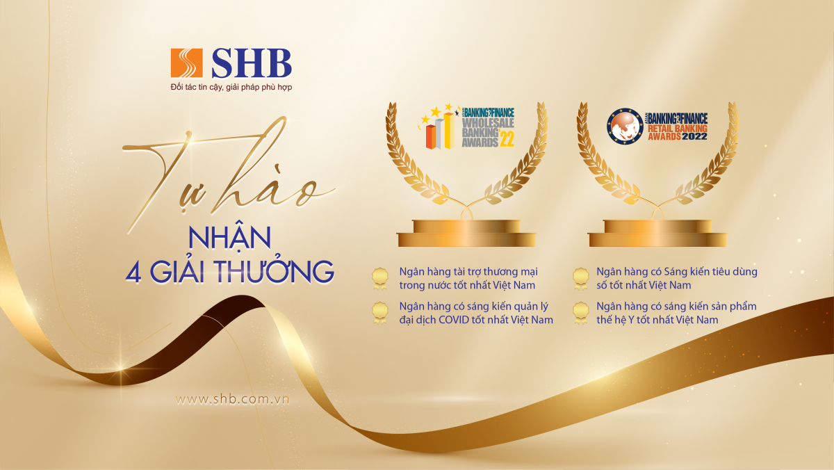 Tạp chí The Asian Banking and Finance (ABF) đã vinh danh Ngân hàng Sài Gòn – Hà Nội (SHB) 4 giải thưởng quốc tế danh giá.