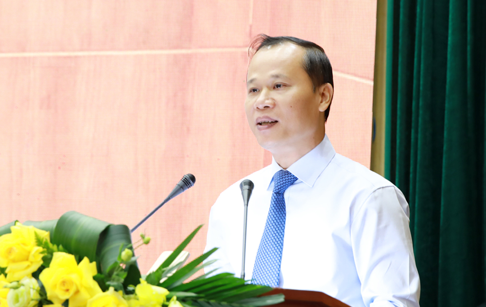 Phó Chủ tịch Thường trực UBND tỉnh Bắc Giang phát biểu.