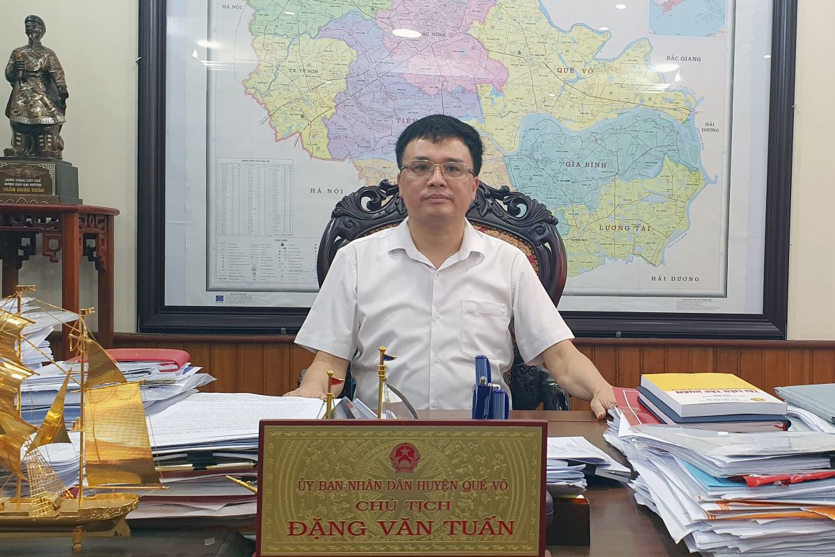 Ông Đặng Văn Tuấn, Chủ tịch UBND huyện Quế Võ.