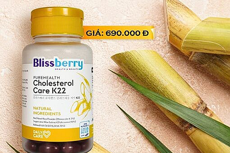 Sản phẩm Thực phẩm bảo vệ sức khỏe Blissberry Purehealth Cholesterol Care K22.