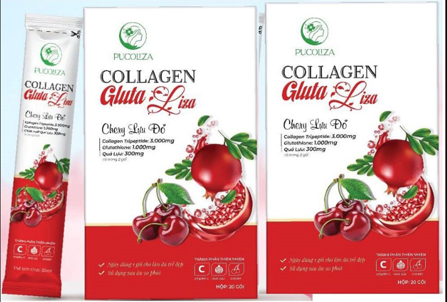 Thực phẩm bảo vệ sức khỏe Collagen gluta liza vi phạm quy định quảng cáo.