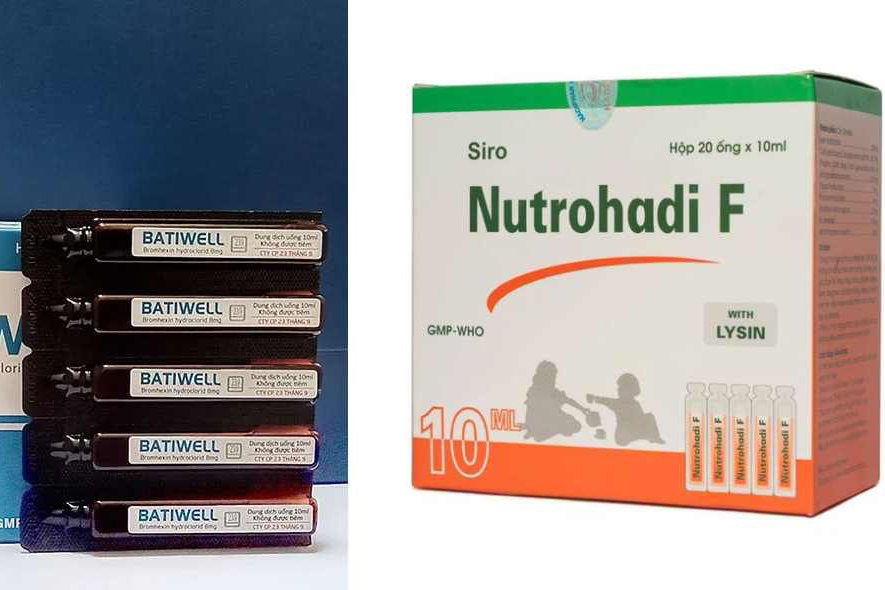 Sản phẩm thuốc trị nhiễm khuẩn hô hấp Batiwell và Thuốc Nutrohadi F không đạt chất lượng.