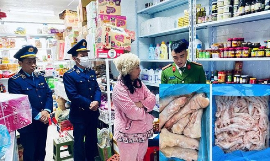 Lực lượng chức năng tỉnh Lạng Sơn kiểm tra việc chấp hành pháp luật về an toàn thực phẩm.