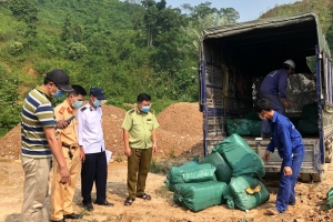 Lào Cai: Phát hiện, tiêu hủy 720kg nầm lợn và trứng gà non không giấy tờ hợp pháp