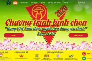 Hà Nội: 141 sản phẩm đạt danh hiệu ''Hàng Việt Nam được người tiêu dùng yêu thích'' năm 2020