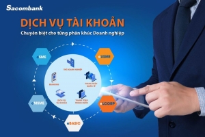 Dịch vụ tài khoản trọn gói theo quy mô hoạt động doanh nghiệp của Sacombank