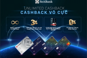 Hoàn tiền không giới hạn với thẻ quốc tế SeABank