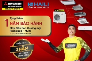 Tặng thêm 1 năm bảo hành điều hòa thương mại Mitsubishi Heavy