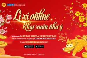 ''Lì xì online khai xuân như ý'' cùng Mobile Vietbank Digital