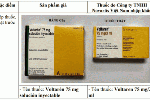 Cảnh báo thuốc Voltarén 75 mg giả đang được bán trên mạng