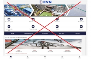 EVN cảnh báo xuất hiện trang web giả mạo thương hiệu