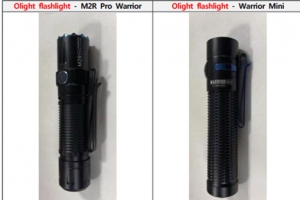 Cảnh báo đèn pin M2R Pro Warrior và Warrior Mini của hãng Olight dễ gây cháy nổ