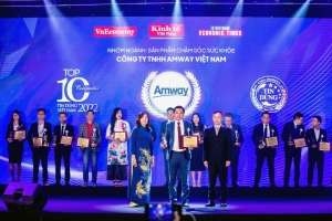 Nutrilite nhận giải thưởng Top 10 Tin dùng Việt Nam ngành sản phẩm chăm sóc sức khỏe