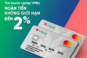 Bộ đôi thẻ VPBiz của VPBank tung ưu đãi hoàn tiền hấp dẫn