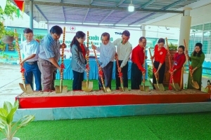 THACO tham dự Lễ khởi công xây dựng bếp ăn bán trú Trường Mầm non Cô Tô