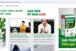 Website quảng cáo sản phẩm GAN NHÓ KỲ NAM LNNature bất ngờ "lỗi truy cập"