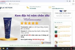 Sau xử phạt, nhiều website vẫn quảng cáo mỹ phẩm của Công ty E&S Việt Nam có tác dụng trị nám, trị mụn