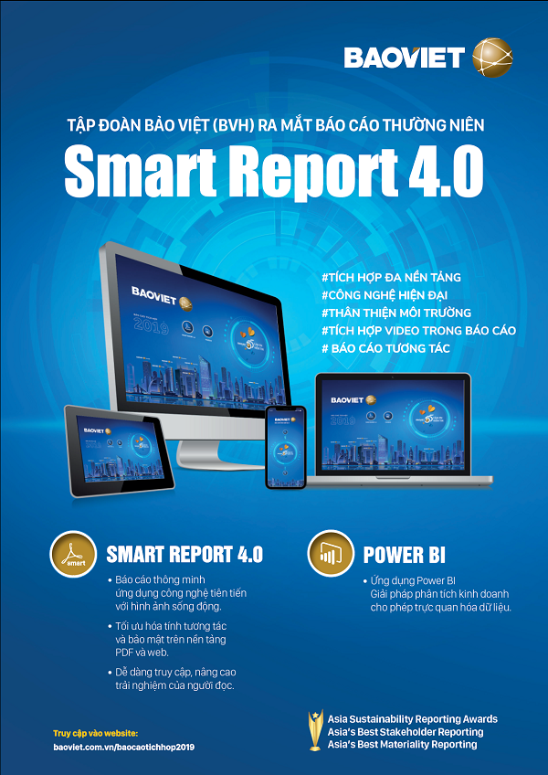 Bảo Việt đạt 2 giải báo cáo bền vững xuất sắc nhất Châu Á và ra mắt Smart Annual Report 4.0