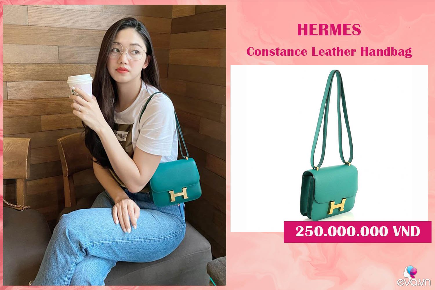 Diện áo phông quần jeans đơn giản, nhưng chiếc túi Hermes cô nàng đeo trên vai không hề giản đơn. Bởi với giá thành ngót nghét 250 triệu đồng, không phải ai cũng khả năng tậu về.