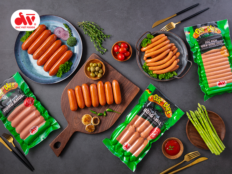 Đức Việt  thay nhận diện thương hiệu mới cho xúc xích dòng Xanh